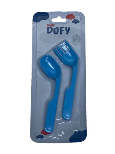 KIT TALHERES 01 COLHER E 01 GARFO  # 1005BD - BABY DUFY