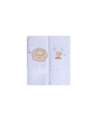 CUEIRO MANTA BORDADOS - 80X80CM - OVELHINHA - 2 UNIDADES # 27871504 - PAPI