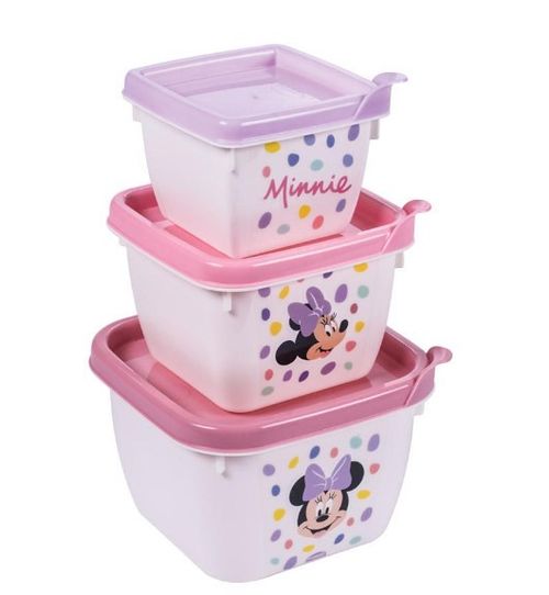 CONJUNTO DE POTES CONECT - MINNIE BABY -  3 UNIDADES # 7745 - PLASUTIL