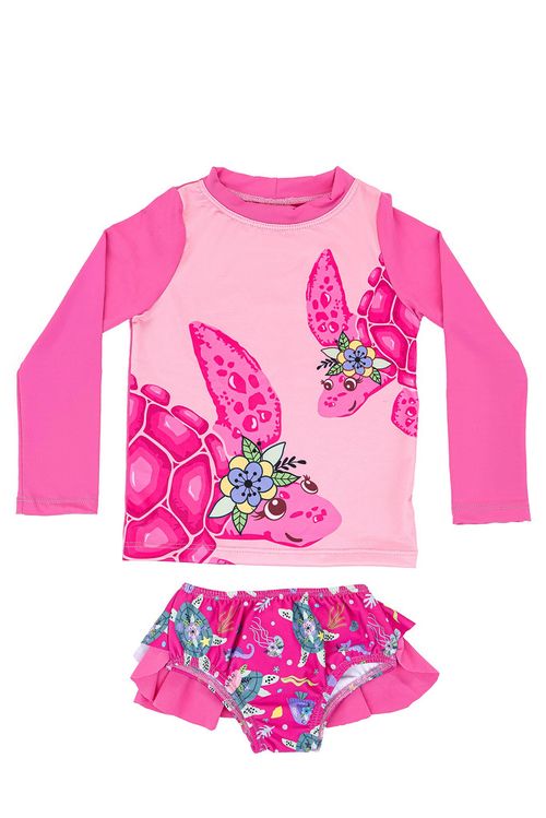CONJUNTO CAMISETA E CALCINHA - TARTARUGA - TAMANHO 1 AO 3 # 63040 - EVERLY