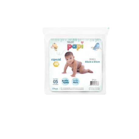 FRALDA ESPECIAL - 65X65CM - COM 5 UNIDADES # 10100001 - PAPI