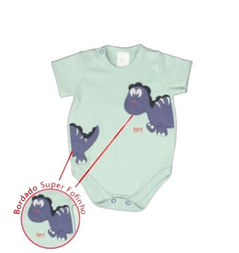 KIT BODY MANGA CURTA - MASCULINO - 3 UNIDADES - TAMANHO RN AO G #8456K - BICHO MOLHADO