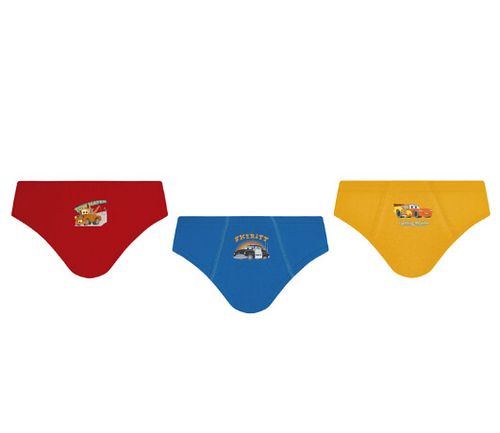 KIT CUECA DISNEY CARROS - 3 UNIDADES - TAMANHO PP AO G # 00175-089 - LUPO