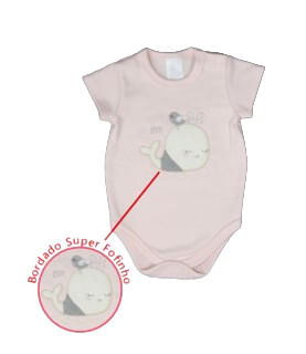 KT BODY MANGA CURTA  - 3 UNIDADES - TAMANHO RN AO G # 8448K - BICHO MOLHADO