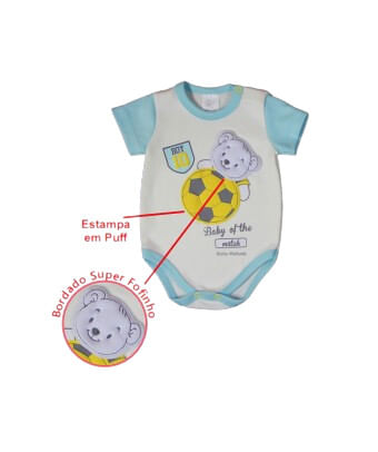 KIT BODY MANGA CURTA  - 3 UNIDADES - TAMANHO RN AO G # 8509K - BICHO MOLHADO