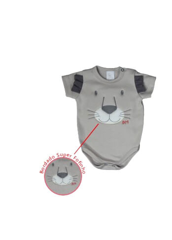 KIT BODY MANGA CURTA  - 3 UNIDADES - TAMANHO RN AO G # 8625K - BICHO MOLHADO