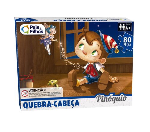 QUEBRA CABEÇA - 80 PEÇAS - PINOQUIO # 2851 - GALA PAIS & FILHO