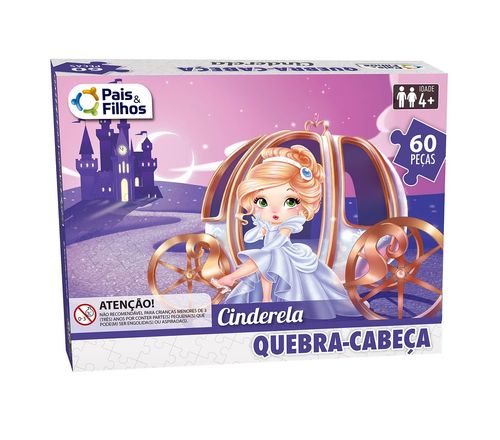 QUEBRA CABEÇA - 60 PEÇAS - CINDERELA # 2852 - GALA PAIS & FILHOS