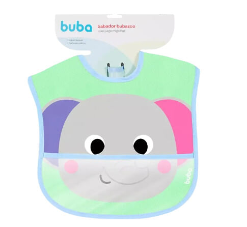 BABADOR COM BOLSO BUBAZOO ELEFANTE # 17077 - BUBA