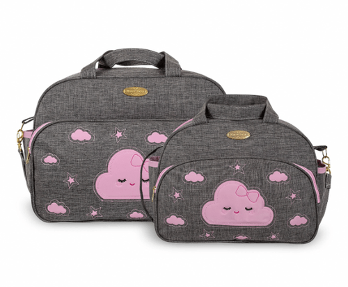 KIT SACOLA E FRASQUEIRA - BORDADO # 1073/74 - MAVE BABY