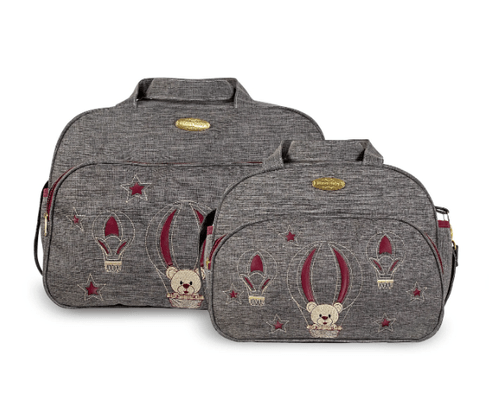 KIT SACOLA E FRASQUEIRA - BORDADO # 1073/74 - MAVE BABY