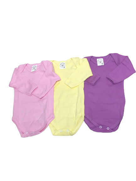 BODY MANGA LONGA  - 3 UNIDADES - P AO G # 301643 - MAFESSONI