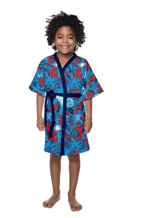 ROUPÃO FELPUDO INFANTIL - QUIMONO - SPIDER MAN -  TAMANHO P AO G  # 07366 - LEPPER