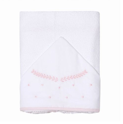 TOALHA DE BANHO FELPUDA - MAMI CLASSICOS FORRADA COM CAPUZ BORDADO 90CMX80CM # 318517 - PAPI