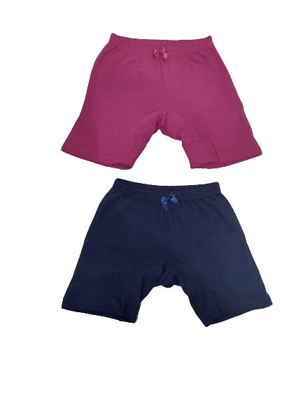 BERMUDA INFANTIL COTTON LISO - FEMININO - TAMANHO PP AO GG # 3503 - RELUZ