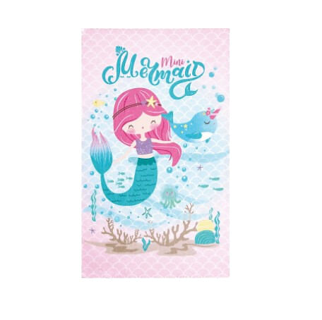 TOALHA DE BANHO FELPUDA - MINI MERMAID - 70CM X 1,15M # 5563712/27545 - DOHLER