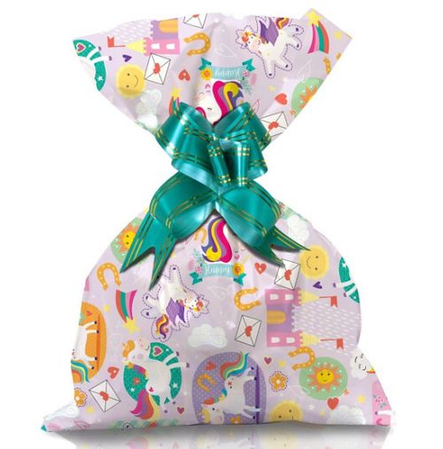 SAQUINHO PARA PRESENTE 30X45 COM 50 - UNICÓRNIO BABY # 1200-188 - GALA PAIS & FILHOS