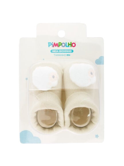 MEIA BICHINHOS - TAMANHO RN - FEMININO # 0300452 - PIMPOLHO
