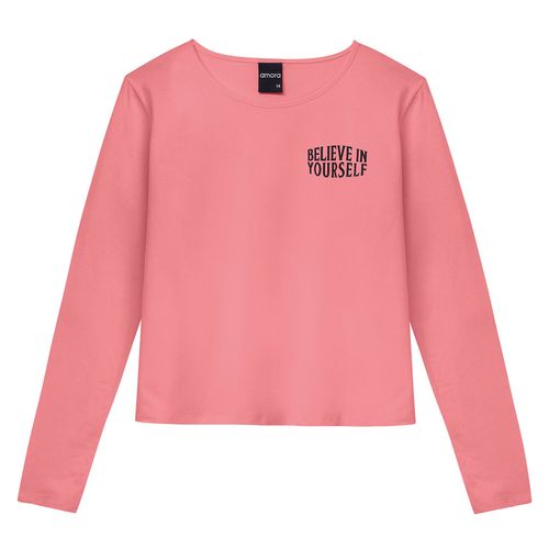 BLUSA CROPPED - FEMININA - TAMANHO 10 AO 20 # 5000001 - AMORA