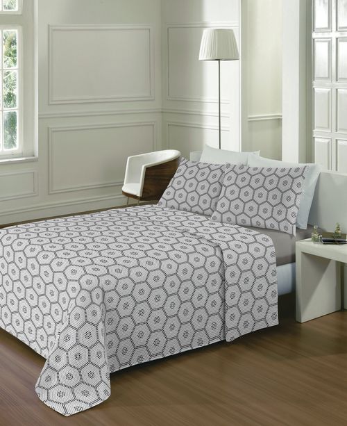 JOGO DE CAMA CASAL - ESTAMPADO - 4 PEÇAS # 05988/5989/599 - LEPPER