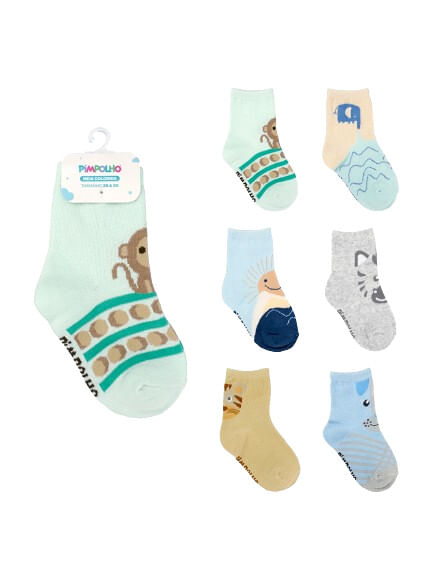KIT MEIA COLORIDA - MASCULINO - 6 PARES - TAMANHO 26 A 30 # 00166 - PIMPOLHO