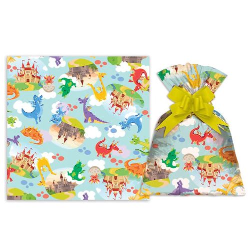 SAQUINHO PARA PRESENTE - 20X29 - DRAGON - 50 UNIDADES # 1199-263 - GALA PAIS & FILHOS