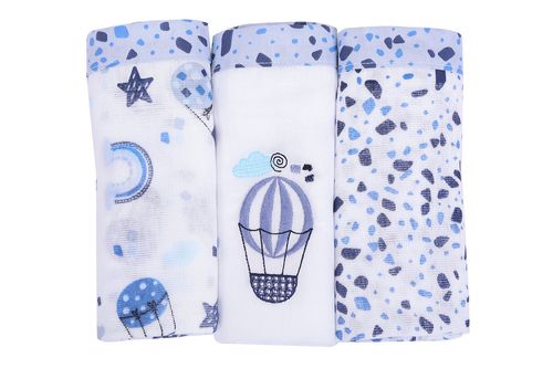 FRALDA COM BABINHA - 3 UNIDADES - 70CMX68CM - CAPADÓCIA # 357104 - MINASREY