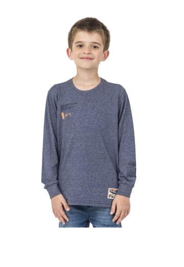 CAMISETA MANGA LONGA - INFANTIL - MASCULINO - TAMANHO  4 AO 8 # 10501 - SBA