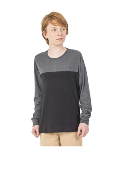 CAMISETA MANGA LONGA - JUVENIL - MASCULINO - TAMANHO 10 AO 16 # 11270 - SBA