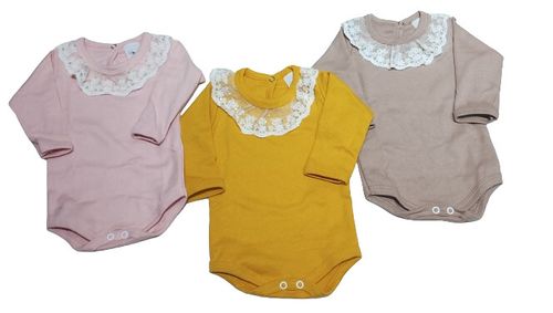 KIT BODY MANGA LONGA - 3 UNIDADES - TAMANHO RN AO G # 40.069 - ROSA BEBÊ