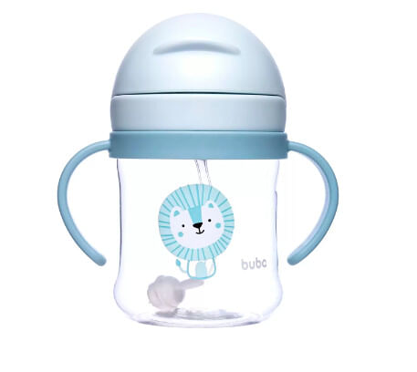 COPO COM CANUDO LEÃOZINHO - 250ML # 18108 - BUBA