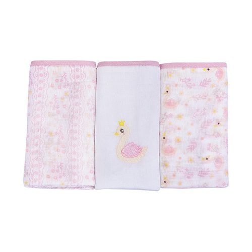 FRALDA COM BAINHA - 3 UNIDADES 70X68 -BABY NICE # 5405 - MINASREY