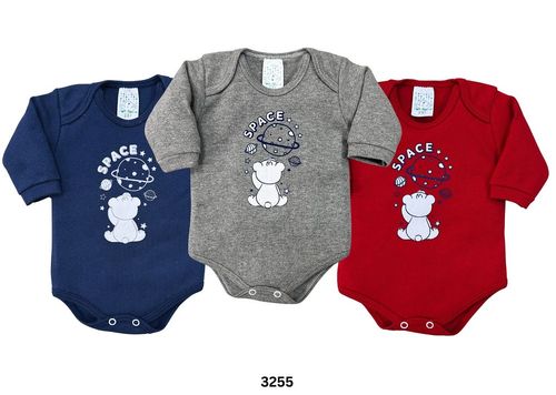 KIT BODY MANGA LONGA - 3 UNIDADES  - TAMANHO PP # 3255 - PETUTINHA