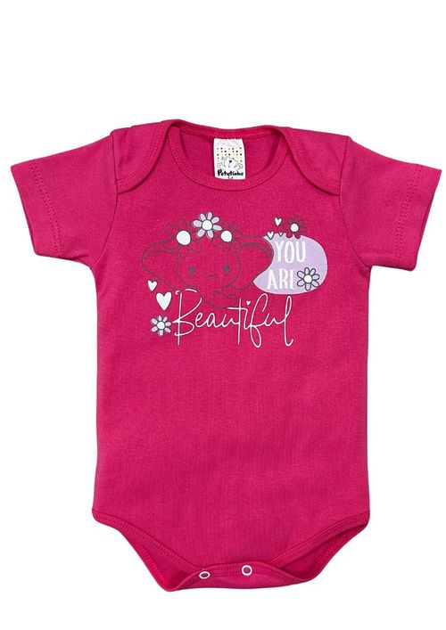 KIT BODY MANGA CURTA - FEMININO - 3 UNIDADES -TAMANHO RN AO EG # 8531 - PETUTINHA