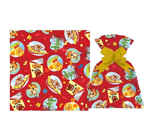 SAQUINHO PARA PRESENTE - 20X29 - ESPORTE ANIMAL - 50 UNIDADES #1199-279 - GALA PAIS & FILHOS