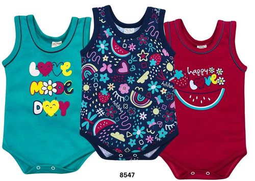 KIT BODY REGATA - FEMININO - 3 UNIDADES - TAMANHO P AO EG # 8547 - PETUTINHA