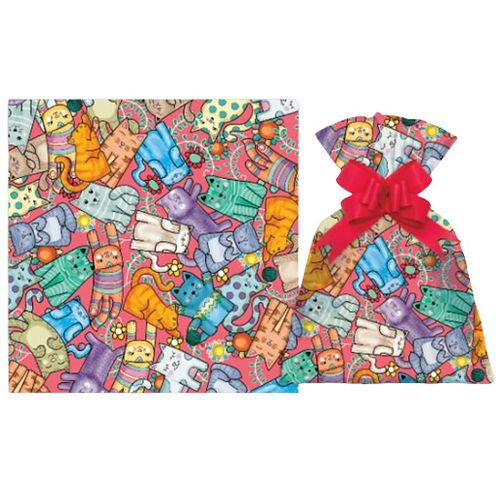 SAQUINHO PARA PRESENTE - 20X29 - CATS - 50 UNIDADES #1199-274 - GALA PAIS & FILHOS