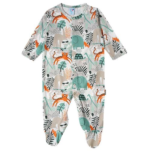 MACACÃO LONGO COM TOUCA BEBÊ - TAMANHO RN AO M #10181596 - TIP TOP