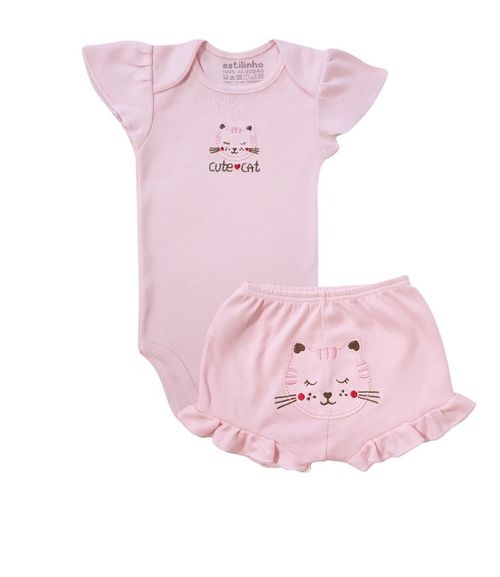 CONJUNTO BODY CURTO + SHORTS  - TAMANHO P AO G # 0306009 - ESTILINHO