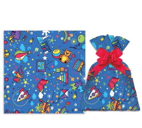 SAQUINHO PARA PRESENTE - 30X45 - TOYS - 50 UNIDADES #1200-282 - GALA PAIS & FILHOS