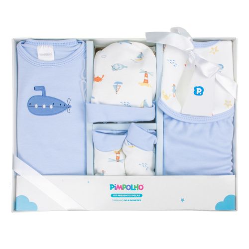 KIT PRESENTE 5 PEÇAS - TAMANHO 00-06 MESES # 0009500- PIMPOLHO
