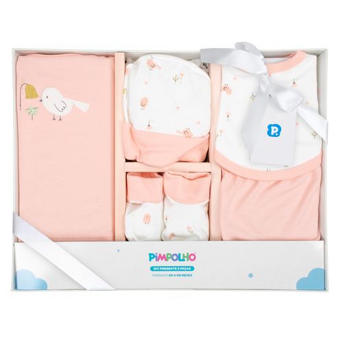 KIT PRESENTE 5 PEÇAS - TAMANHO 00-06 MESES # 0009498 - PIMPOLHO