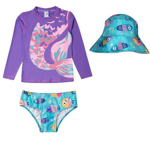 KIT CAMISETA+CALCINHA E CHAPEU  - KIDS - TAMANHO 1 AO 3 # 2535145K - TIP TOP