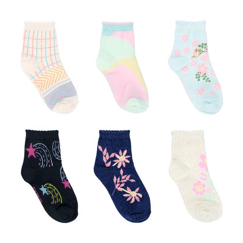 KIT MEIA COLORIDA - FEMININO - 6 PARES - TAMANHO 35 A 38 # 0300169 - PIMPOLHO