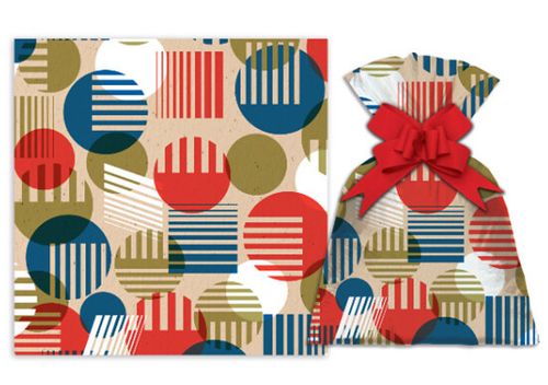SAQUINHO PARA PRESENTE - 35X53 - CIRCULOS - 50 UNIDADES # GALA PAIS&FILHOS