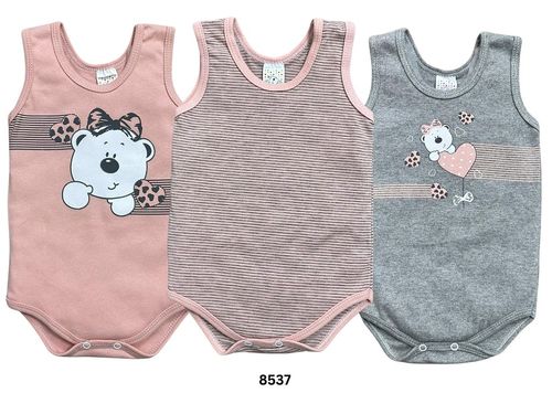 KIT BODY REGATA - FEMININO - 3 UNIDADES -TAMANHO P AO EG # 8537 - PETUTINHA