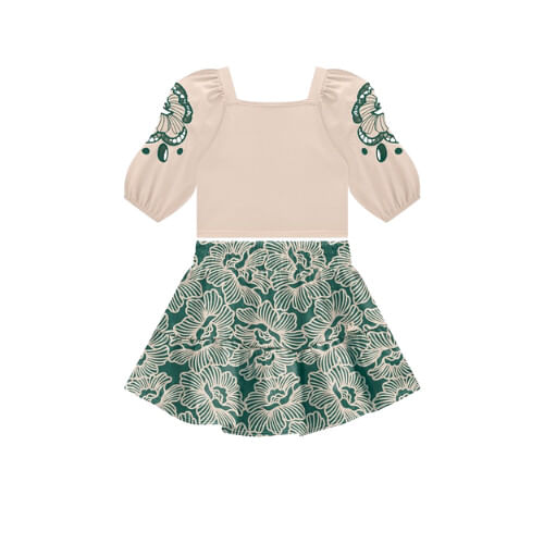 CONJUNTO INFANTIL - FEMININO - TAMANHO 4 AO 8 #2000413 - MILON