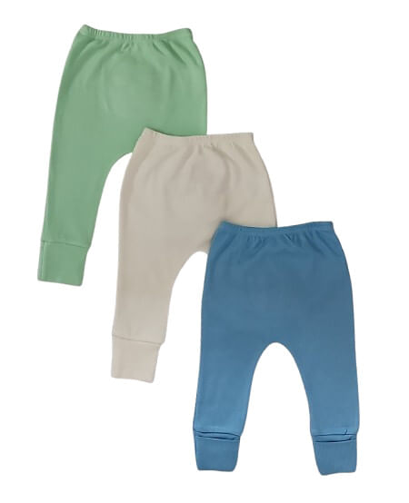 KIT CALÇA PÉ REVERSIVEL - 3 UNIDADES - TAMANHO RN AO G #191 - BAA BAA