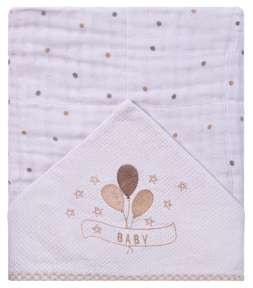 TOALHA DE BANHO SOFT COM CAPUZ DE CENTRO #761056 - BABY JOY