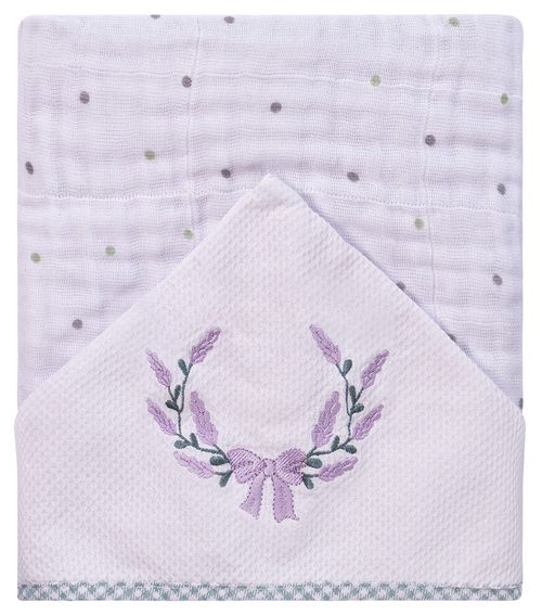 TOALHA DE BANHO SOFT COM CAPUZ DE CENTRO #761056 - BABY JOY
